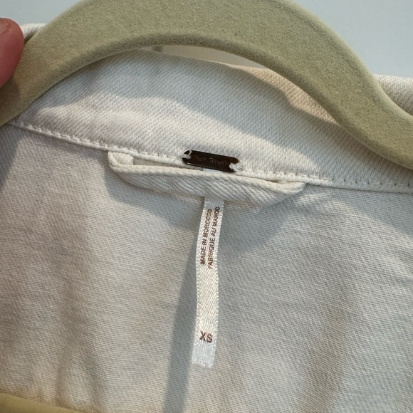 Free People Women's Cream Denim Jacket - Picture 4 of 7